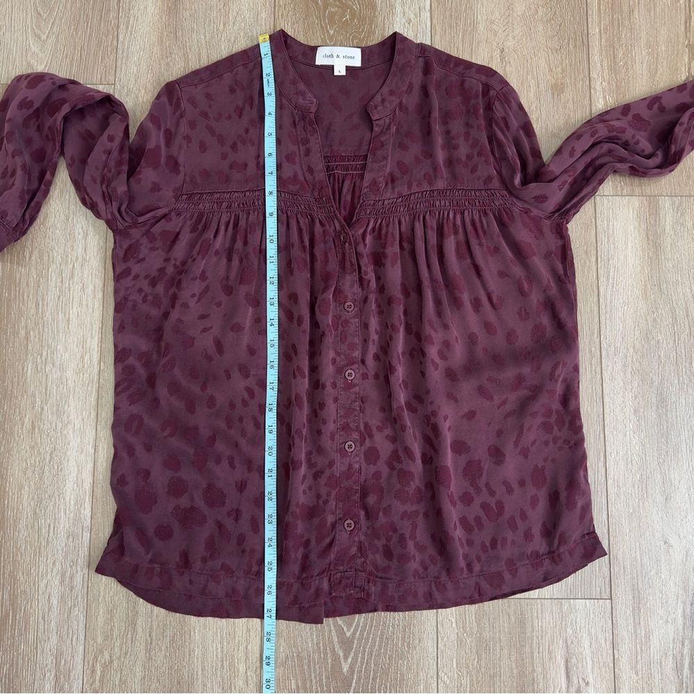 Cloth And Stone Leopard Print Button Down Blouse … - image 7